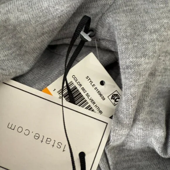 Revolve 1. State Cross Front Cozy Knit Top in Silver Heather S - Picture 8 of 14